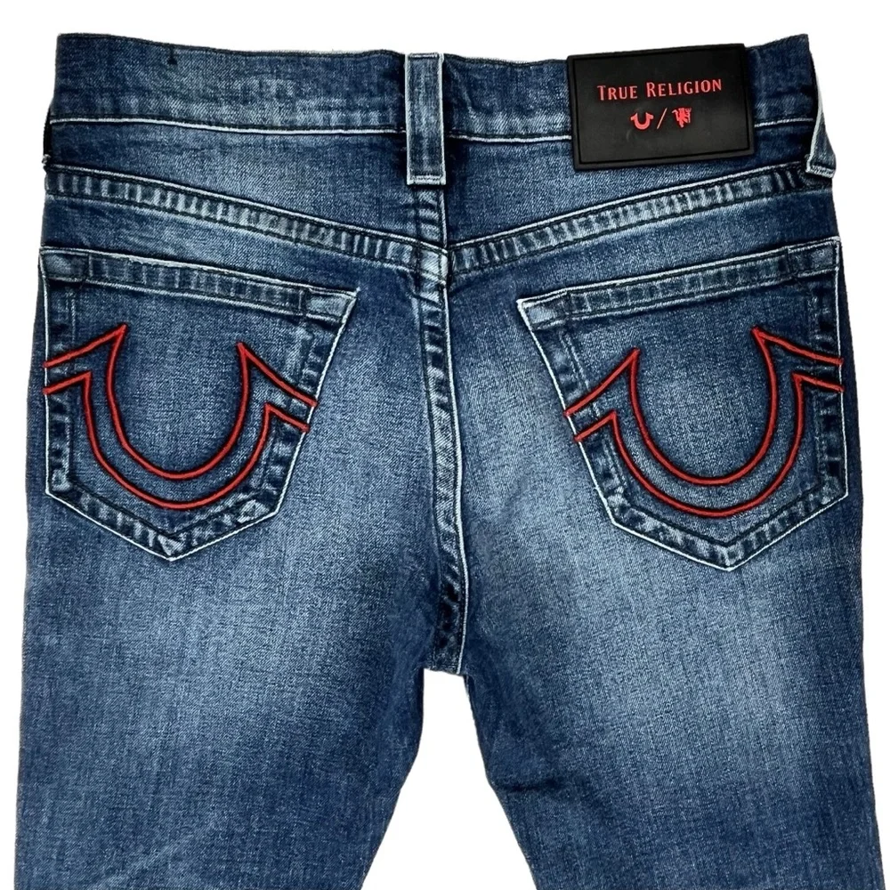 True Religion x Manchester United Men’s 31‎ Jack Super Skinny Jeans Blue